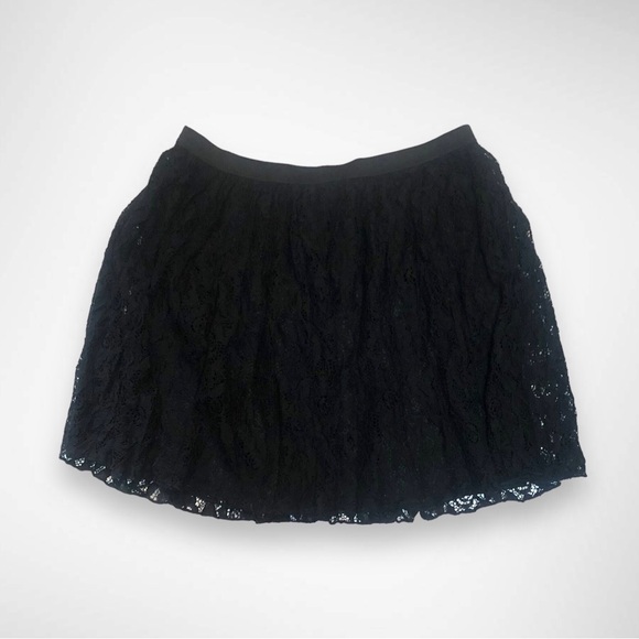 Y2K Layered Black Lace Skirt Goth Boho Rocker  Whimsigoth Deadstock - Picture 5 of 5